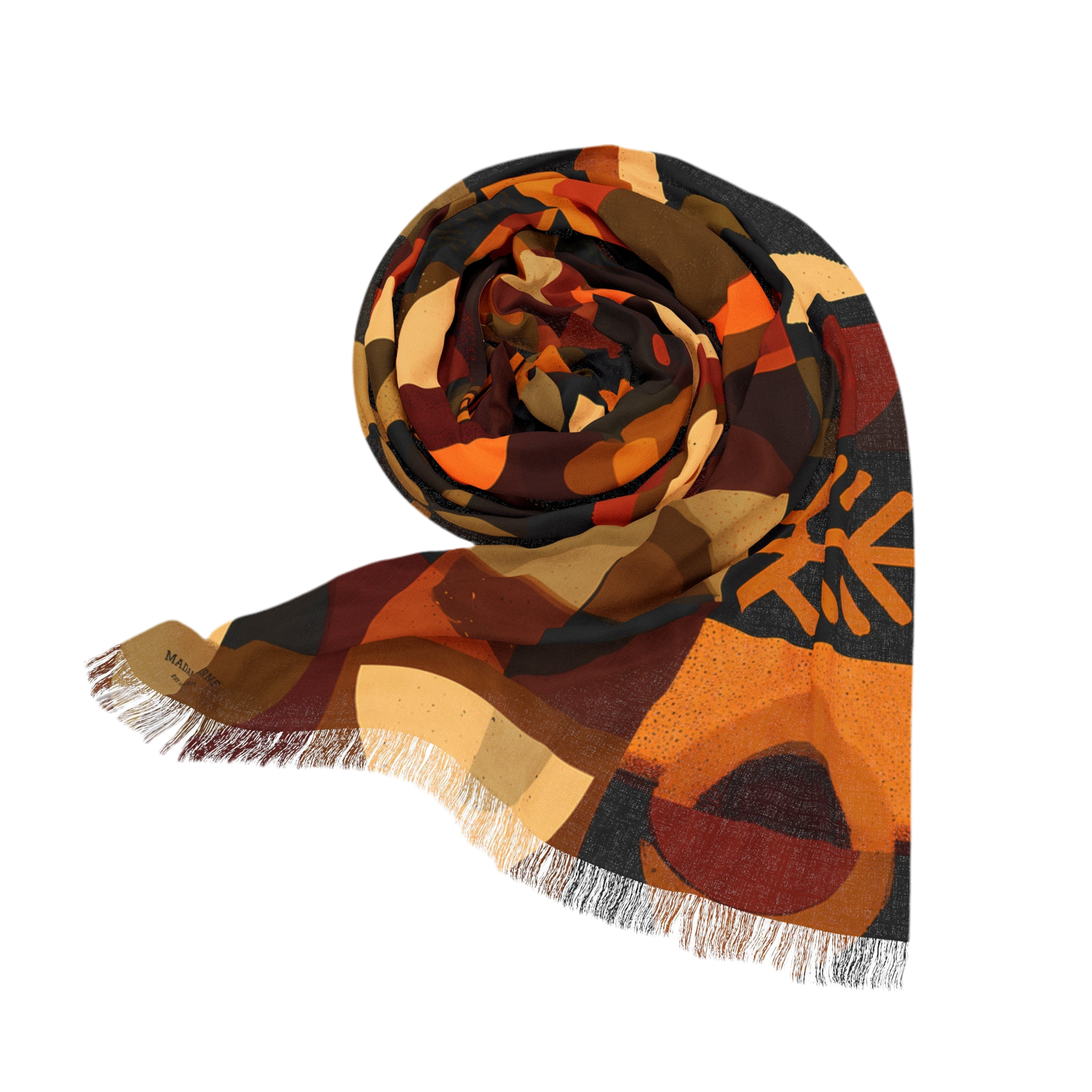 Lightweight Scarf "Patterned Harvest" - Golden Autumn No. 66