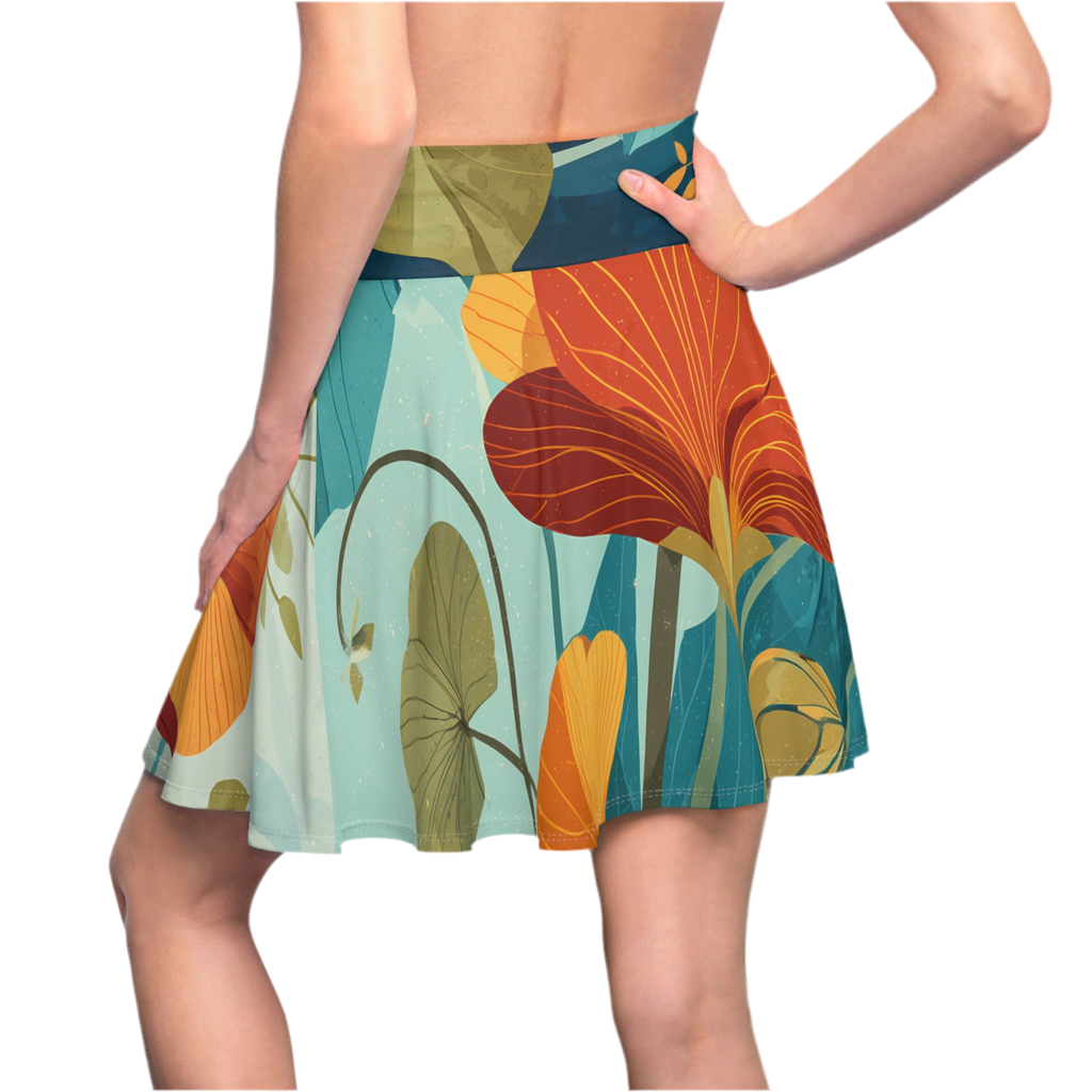 Skater skirt "Whispers of Bloom" - Cosmic Botanicals No. 68