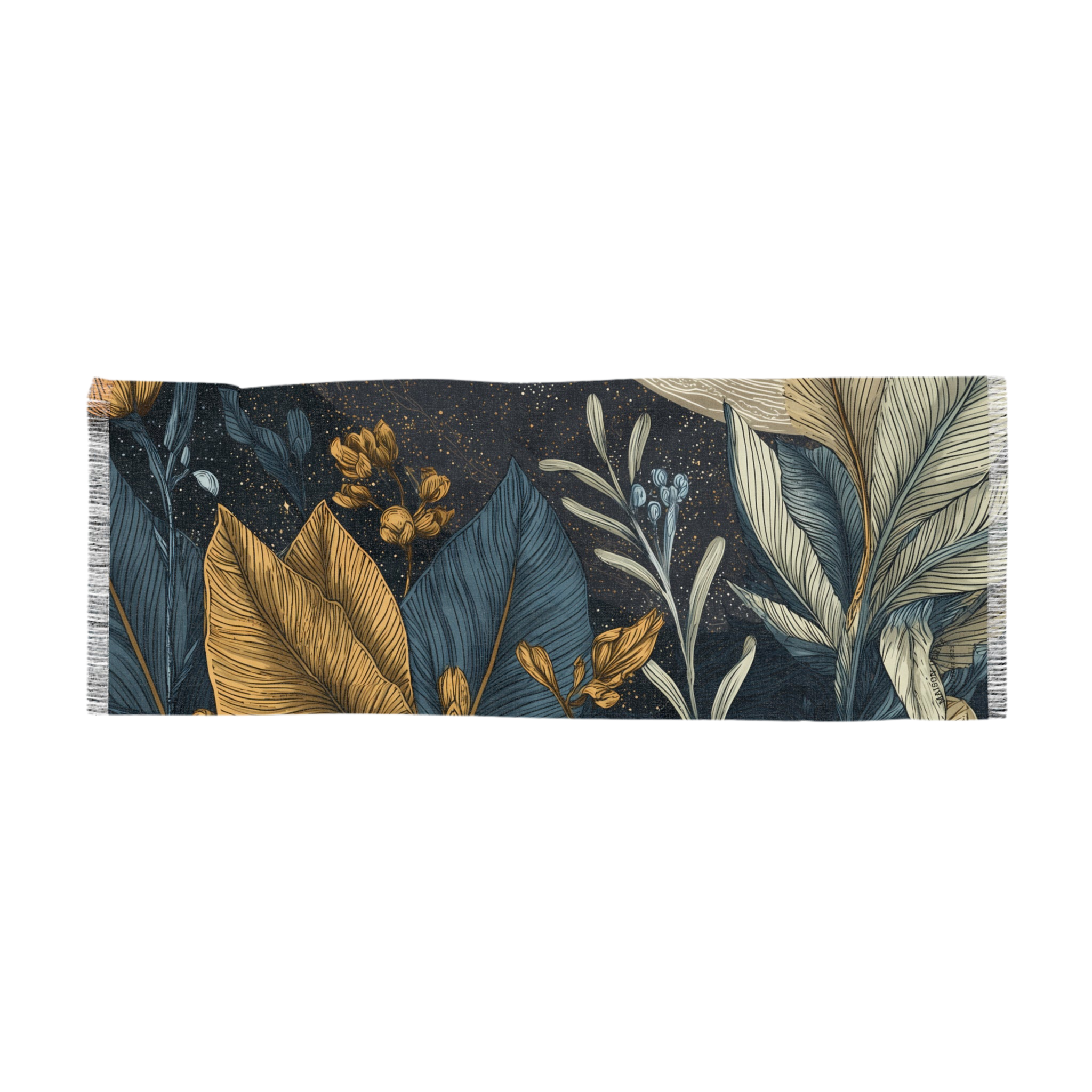 Light scarf "Golden Orbit" - Cosmic Botanicals No. 93