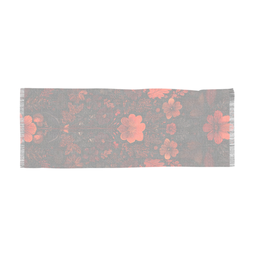 Lightweight scarf "Floral Reverie" - Golden Autumn No. 60