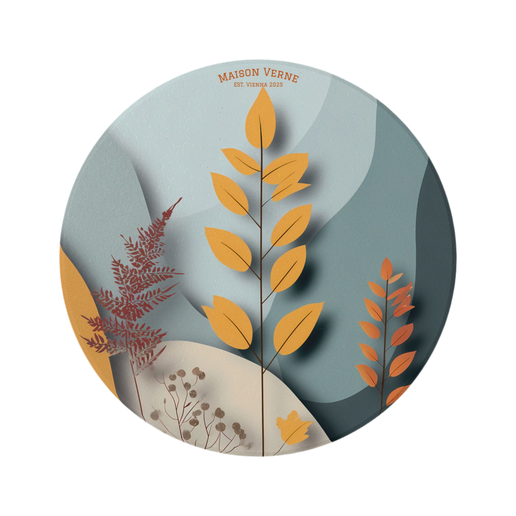 Ceramic Coaster "Whispering Leaves" - Golden Autumn No. 16