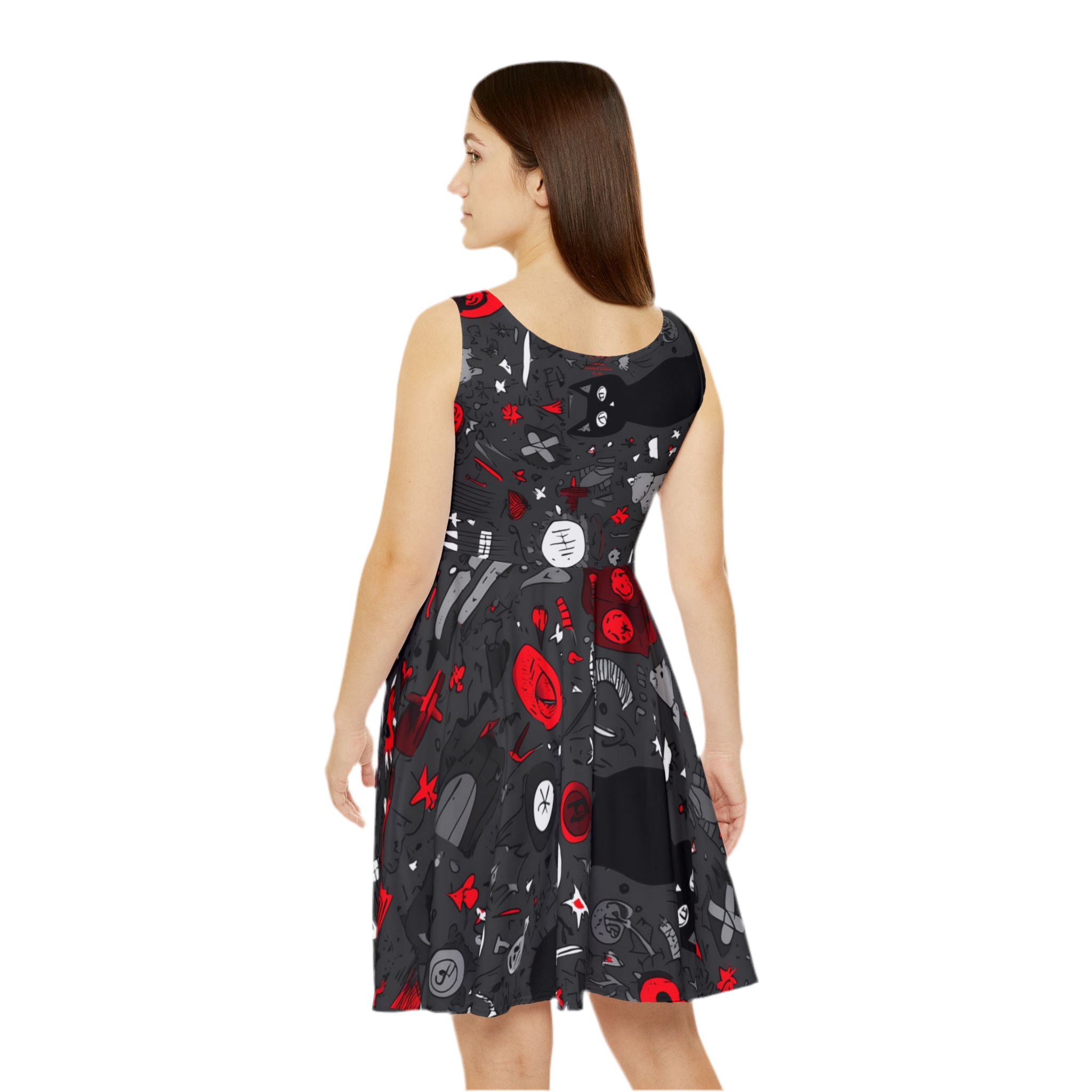Maison Verne Halloween Ltd. Edition Skater Kleid "Midnight Mischief" - 🎃👻 Wicked Elegance No. 74 👻🎃