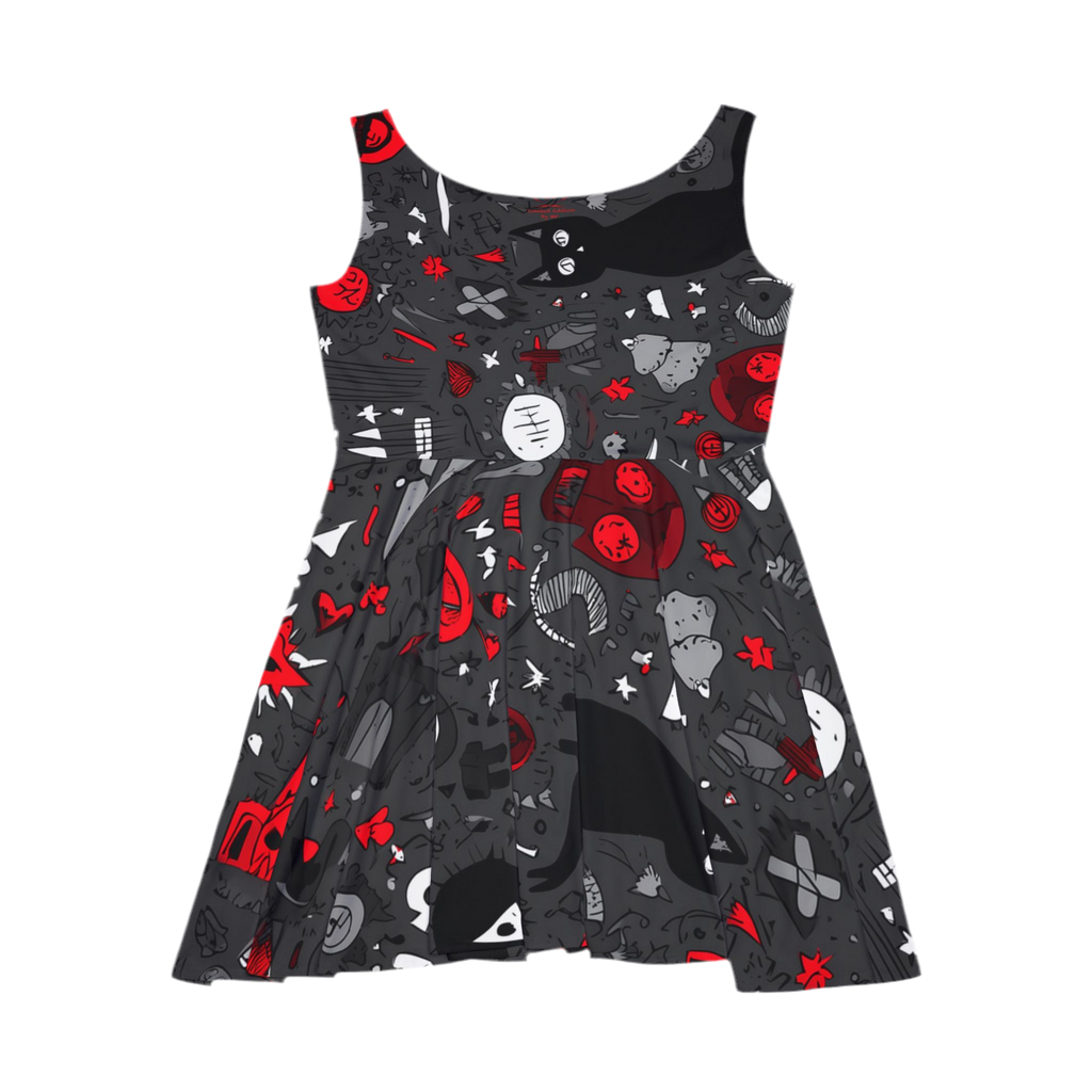 Maison Verne Halloween Ltd. Edition Skater Kleid "Midnight Mischief" - 🎃👻 Wicked Elegance No. 74 👻🎃