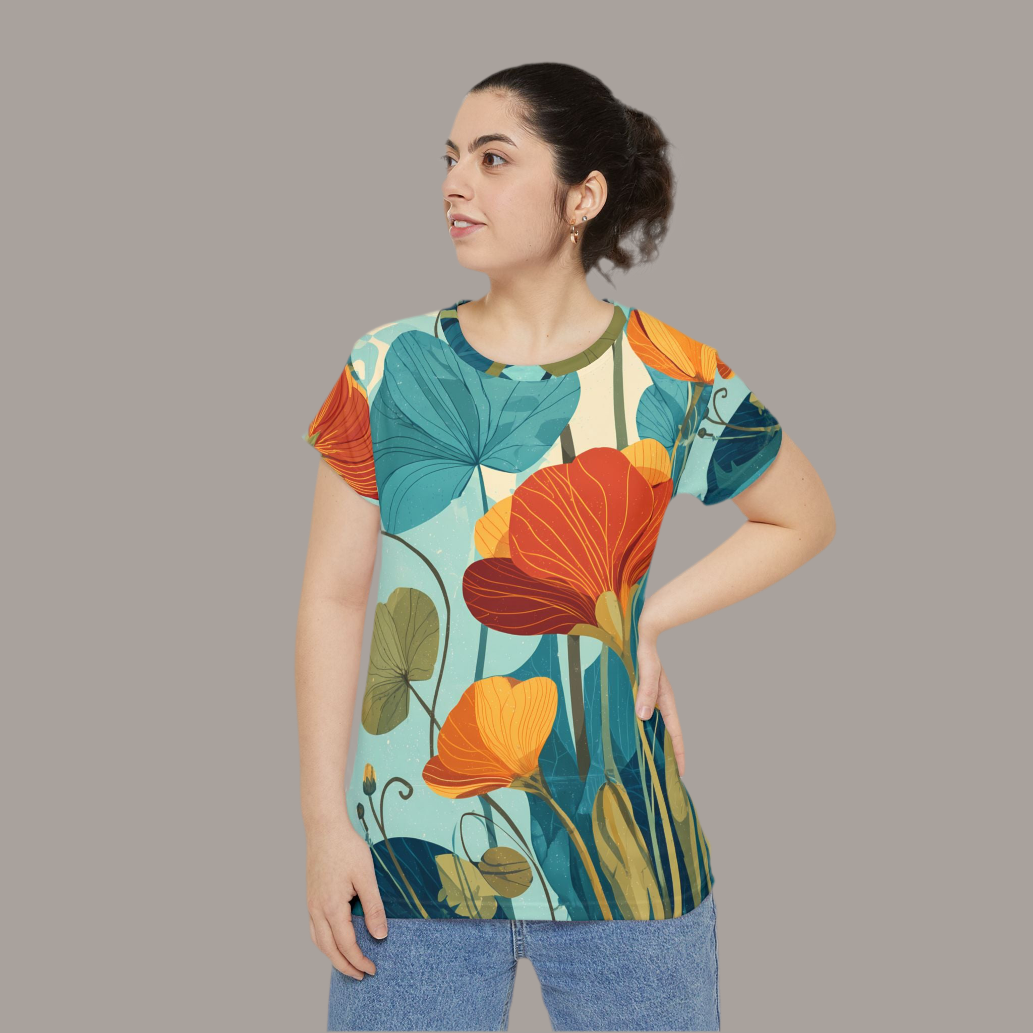 Maison Verne Damen Shirt "Aurora Petals" - Cosmic Botanicals No. 70