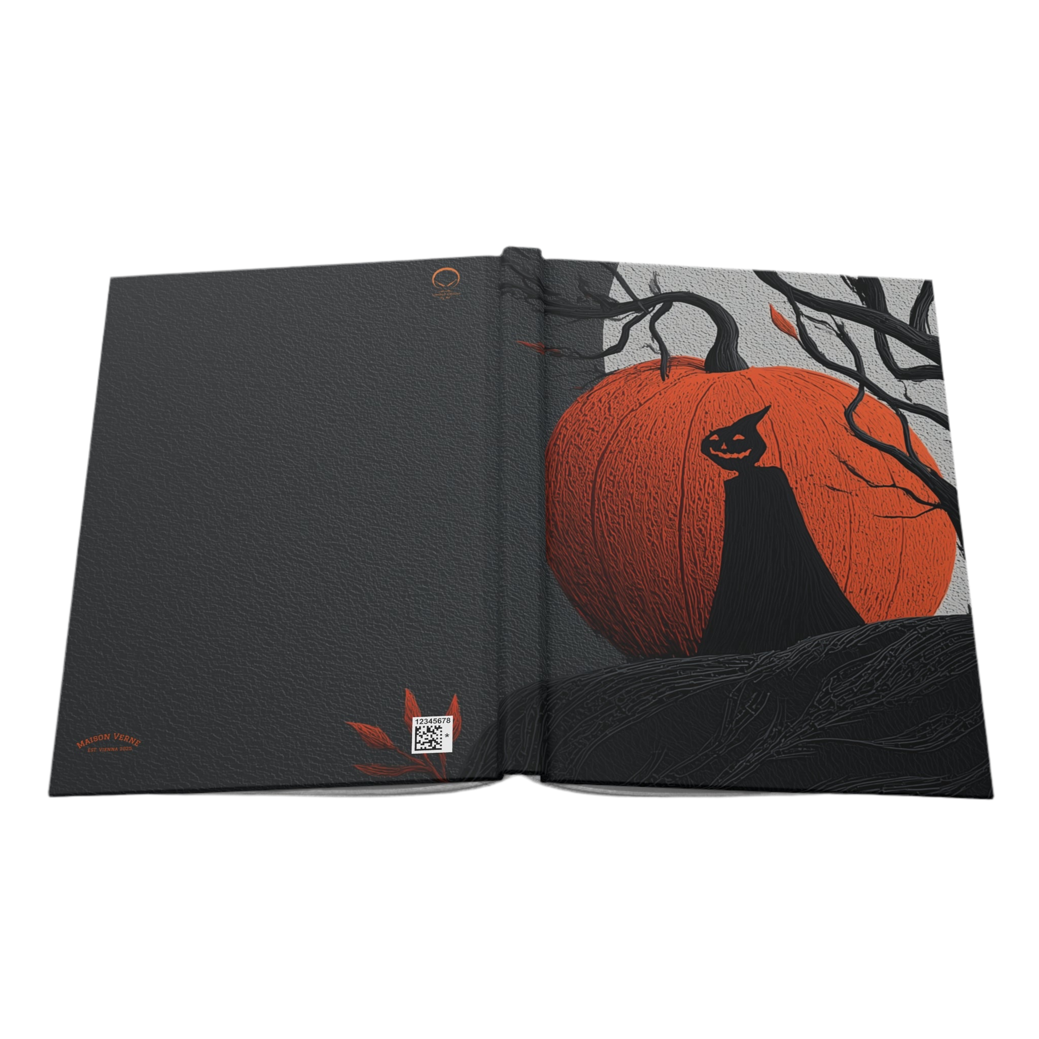 Maison Verne Halloween Ltd. Edition Hardcover Journal "Pumpkin Shadow" - 🎃👻 Wicked Elegance No. 02 👻🎃