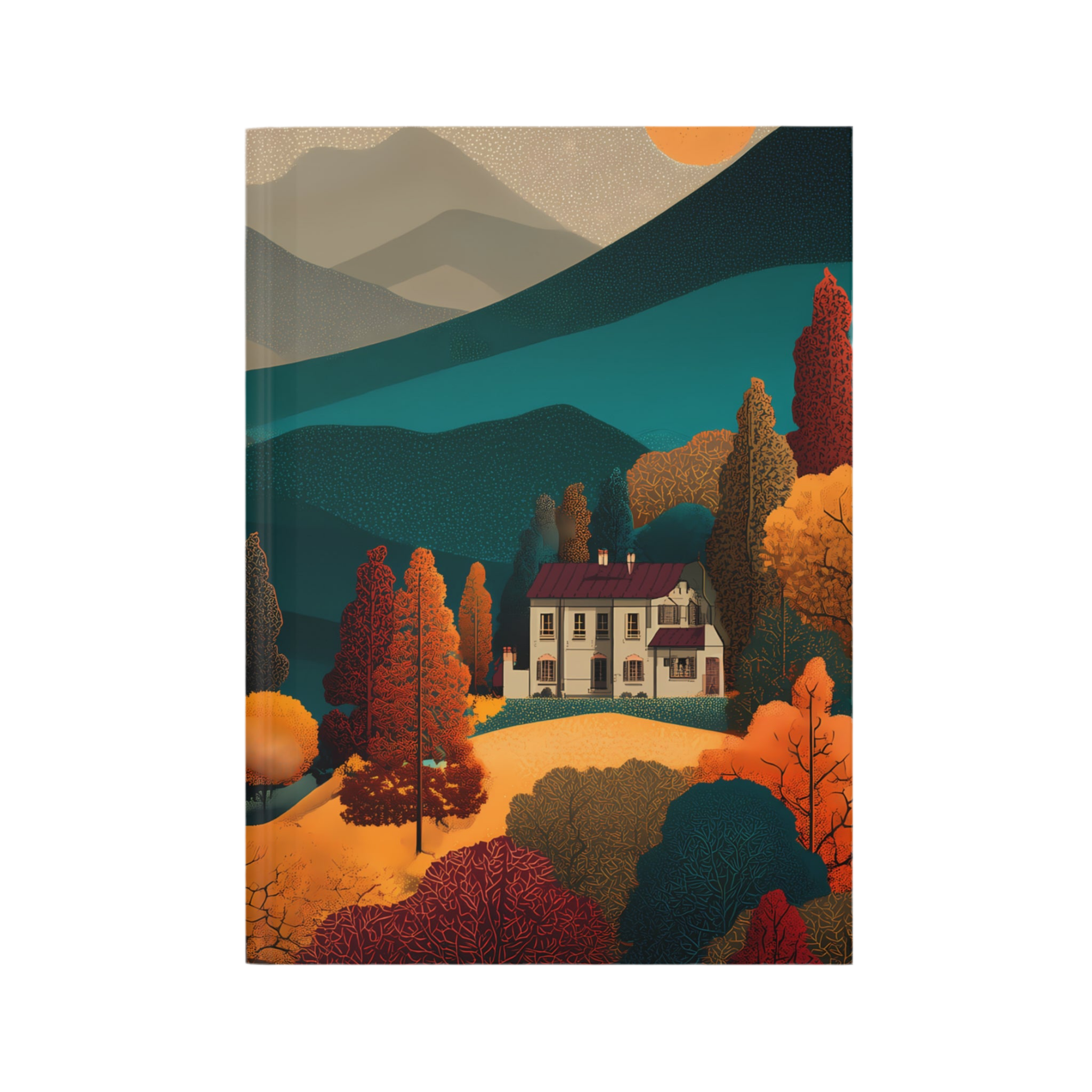 Maison Verne Hardcover Journal "Twilight over Golden Hills" - Golden Autumn No. 20