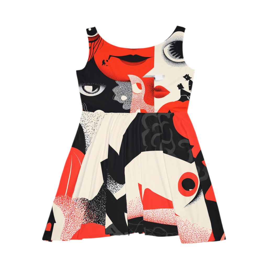 Maison Verne Halloween Ltd. Edition Damen Skater Kleid "Hallows Gaze" - 🎃👻 Wicked Elegance No. 64 👻🎃