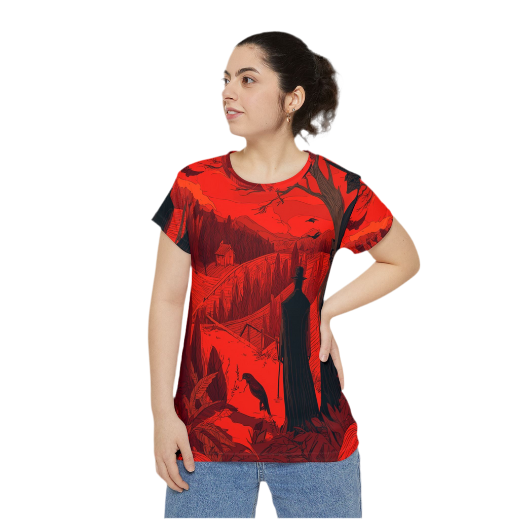 Maison Verne Halloween Ltd. Edition Damen Shirt "Crimson Harvest" - 🎃👻 Wicked Elegance No. 15 👻🎃