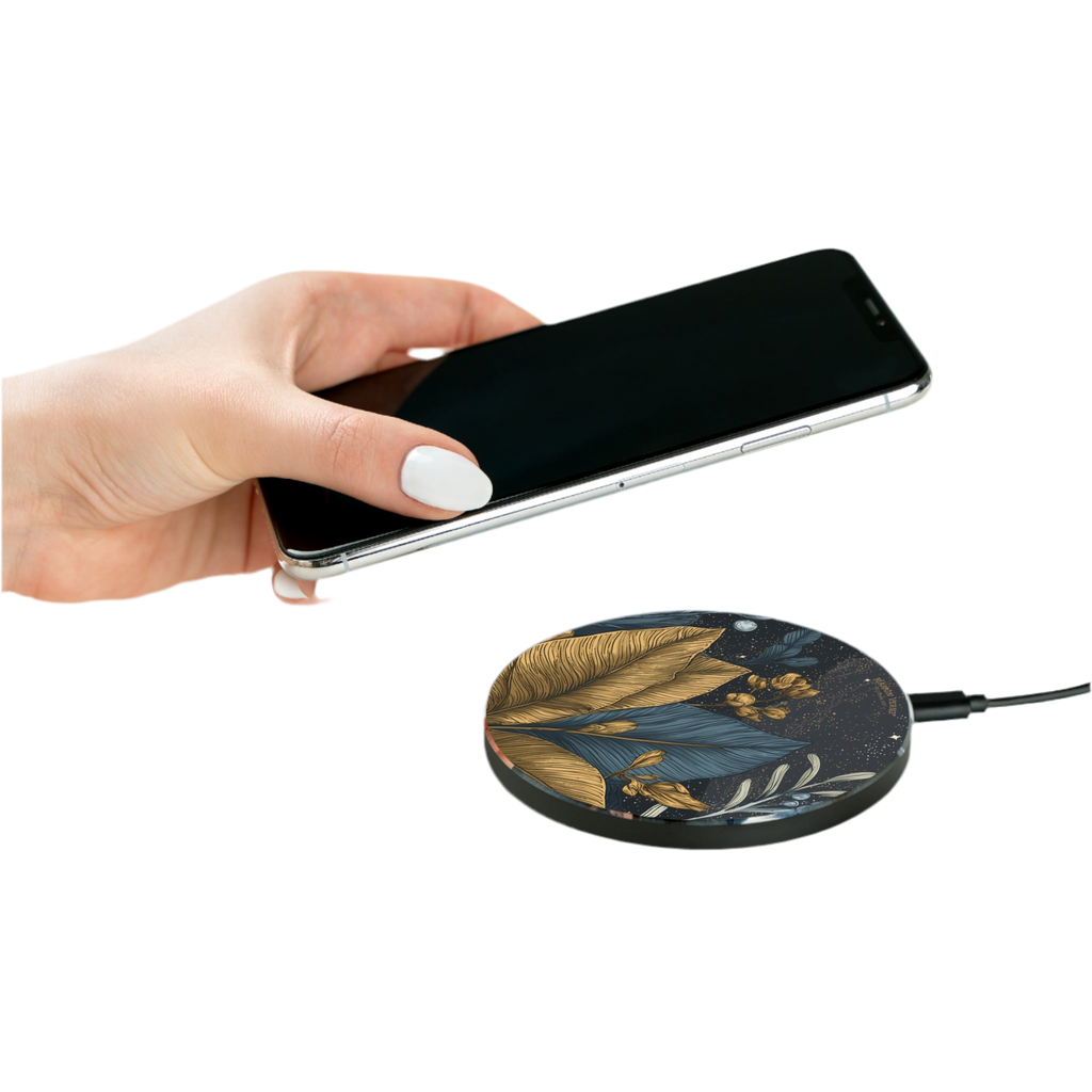 Maison Verne Wireless Charger "Golden Orbit" - Cosmic Botanicals No. 93