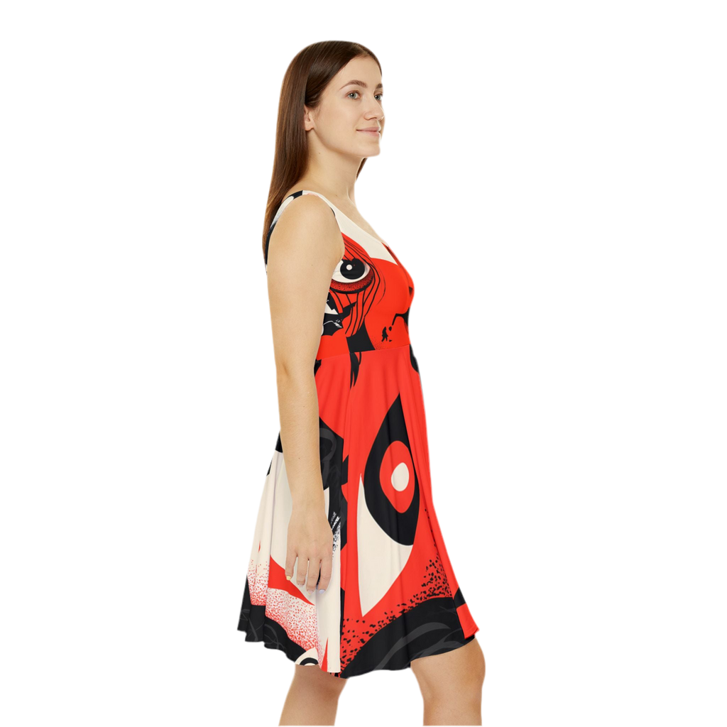 Maison Verne Halloween Ltd. Edition Damen Skater Kleid "Hallows Gaze" - 🎃👻 Wicked Elegance No. 64 👻🎃