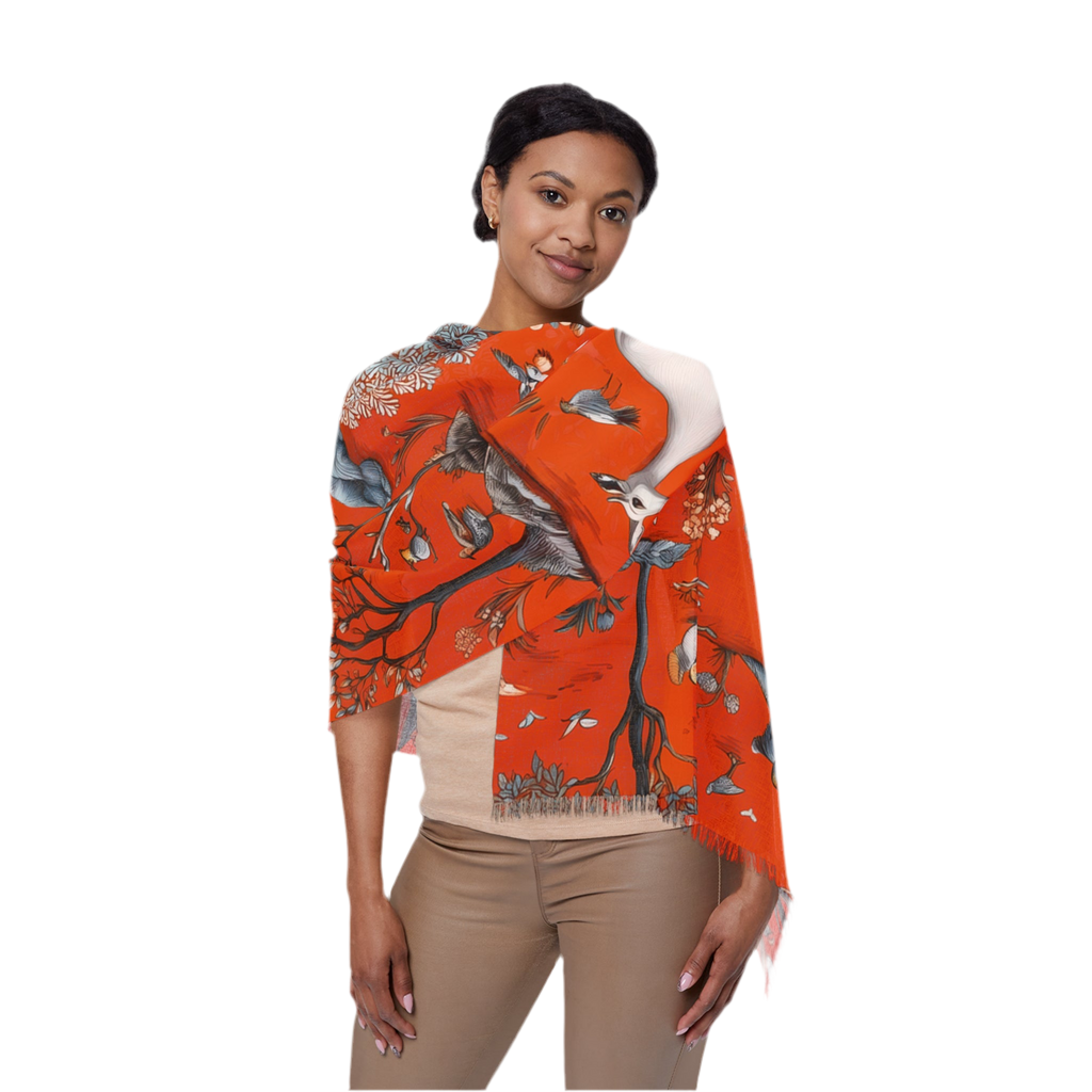 Lightweight scarf "Savanna Reverie" - Golden Autumn No. 53