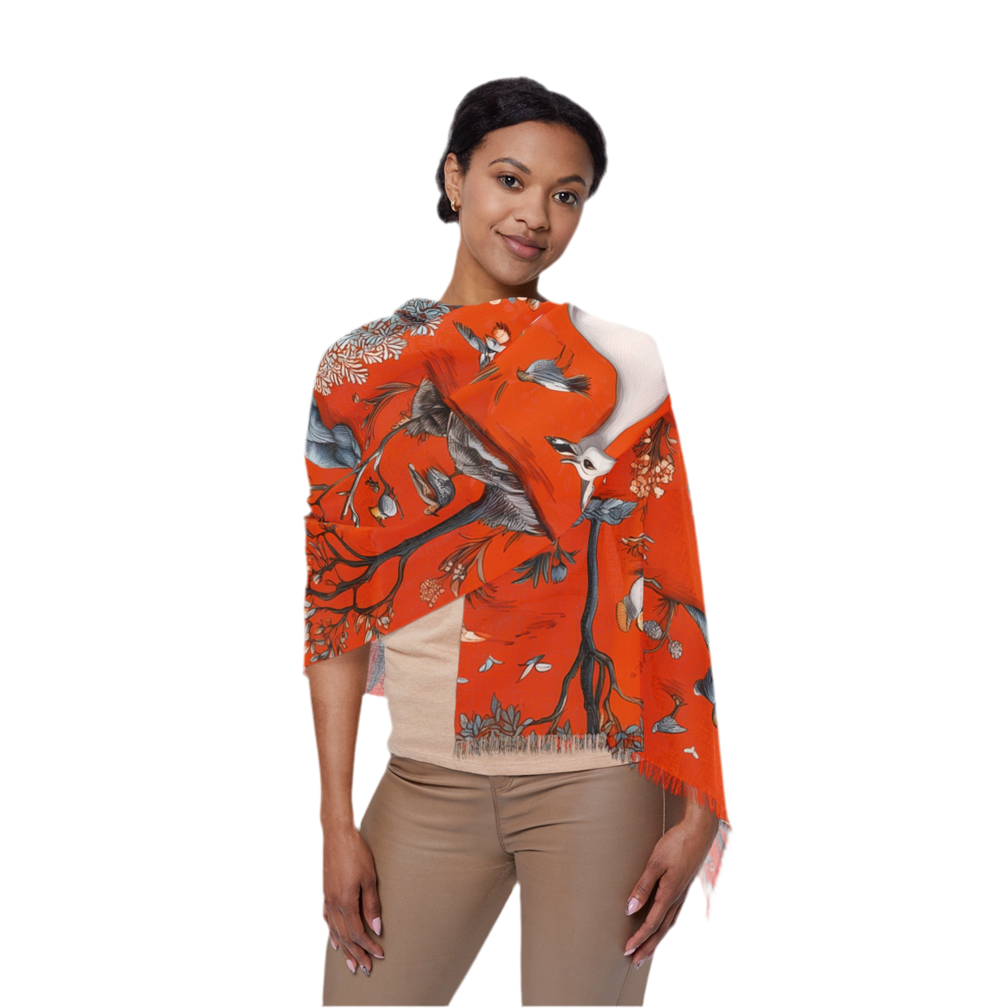 Lightweight scarf "Savanna Reverie" - Golden Autumn No. 53