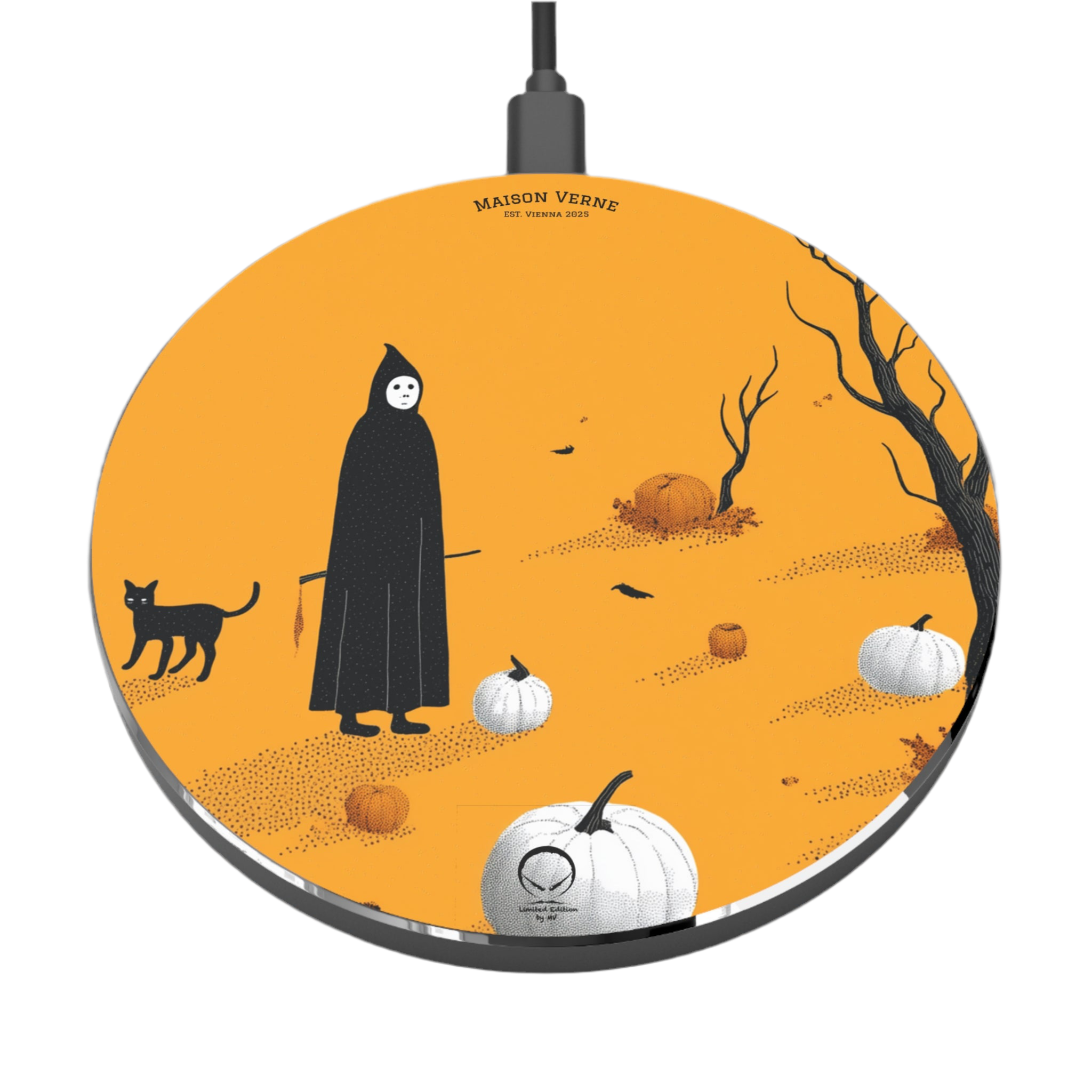 Maison Verne Halloween Ltd. Edition Wireless Charger "Silent Harvest" - 🎃👻 Wicked Elegance No. 11 👻🎃