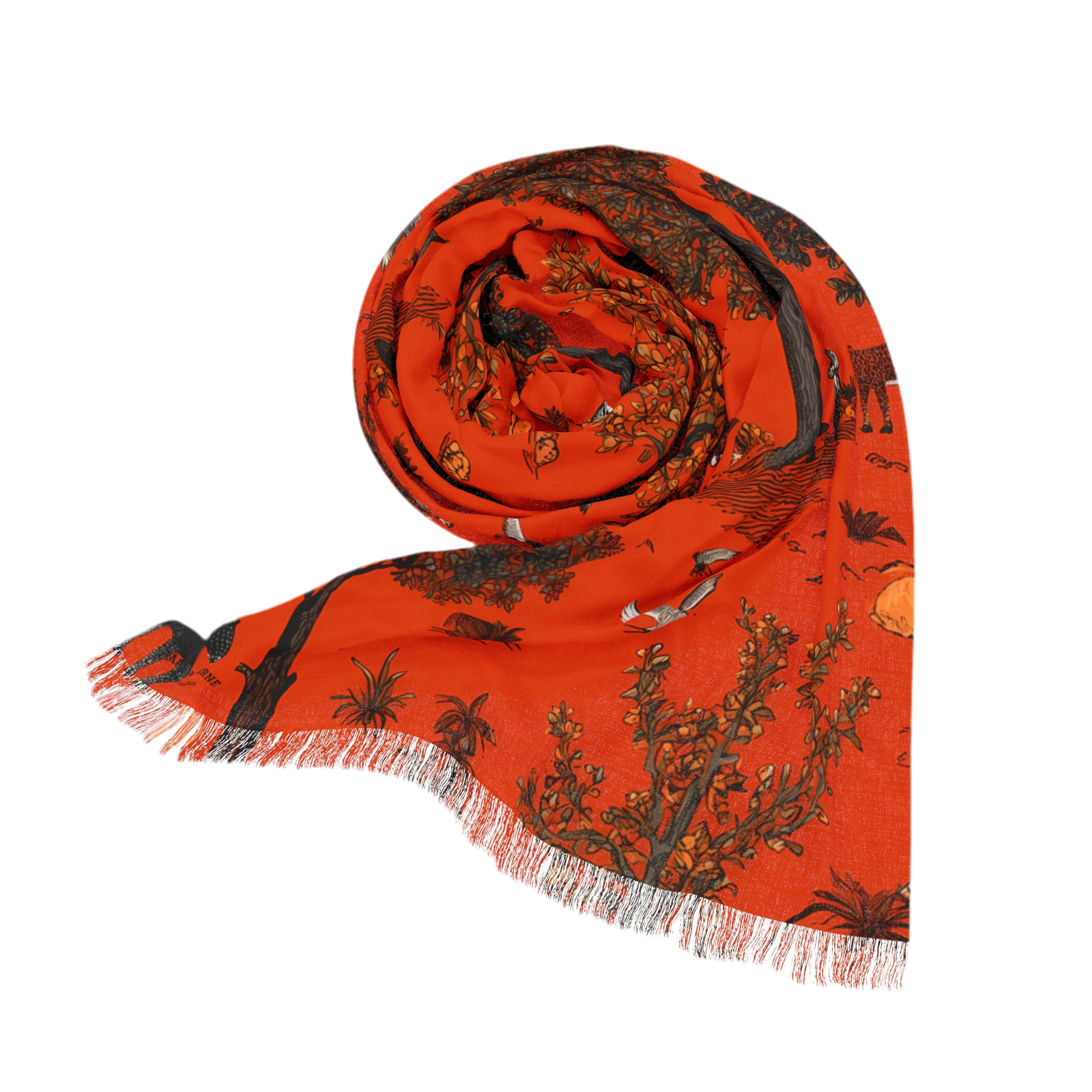 Lightweight scarf "Safari Grove" - Golden Autumn No. 54