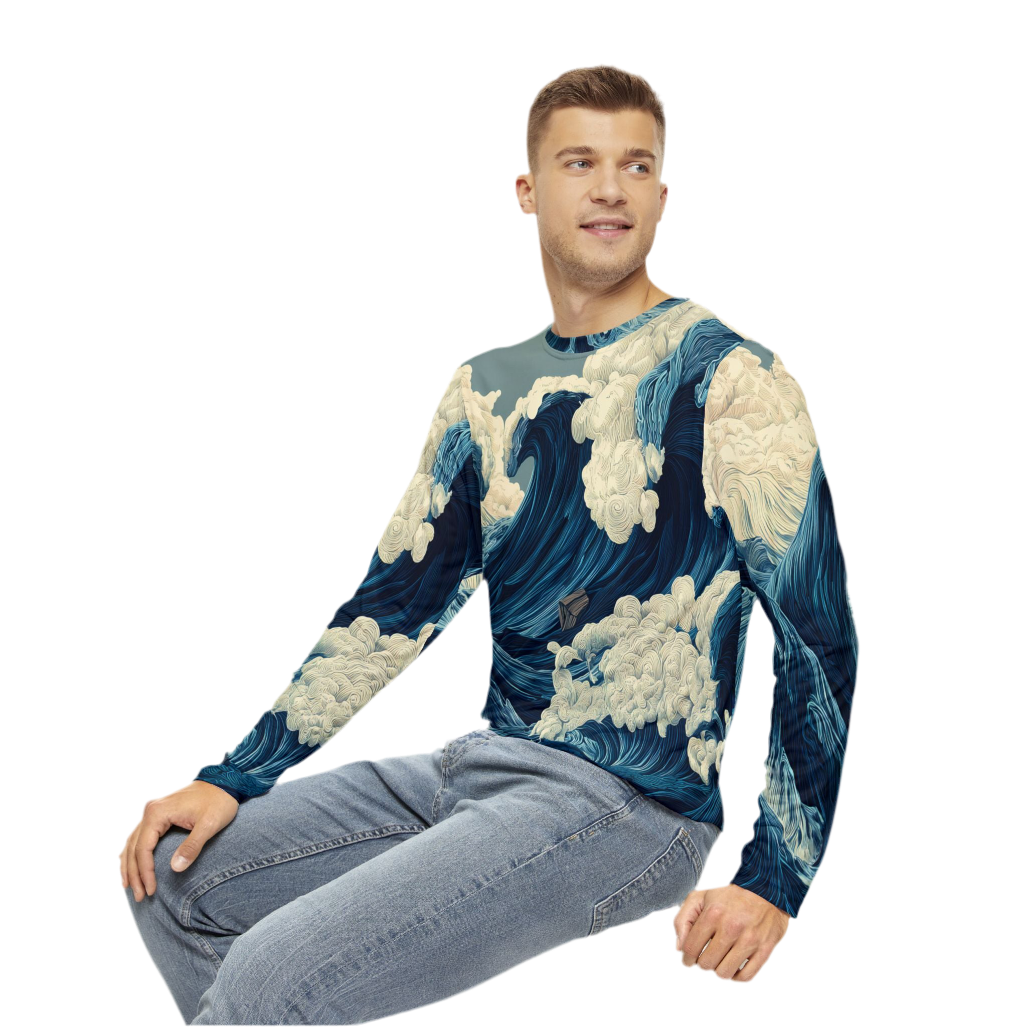 Maison Verne Männer Long Sleeve Shirt - Opal Depths No. 38