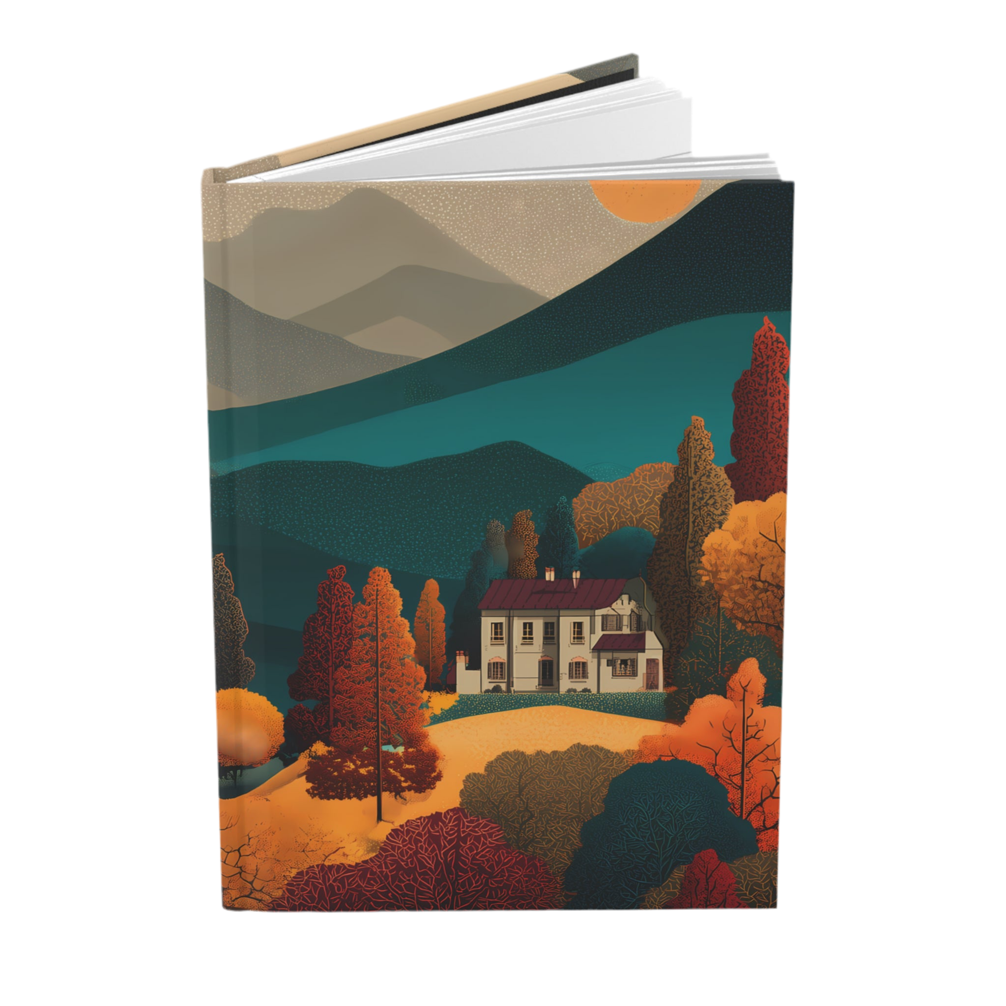 Maison Verne Hardcover Journal "Twilight over Golden Hills" - Golden Autumn No. 20