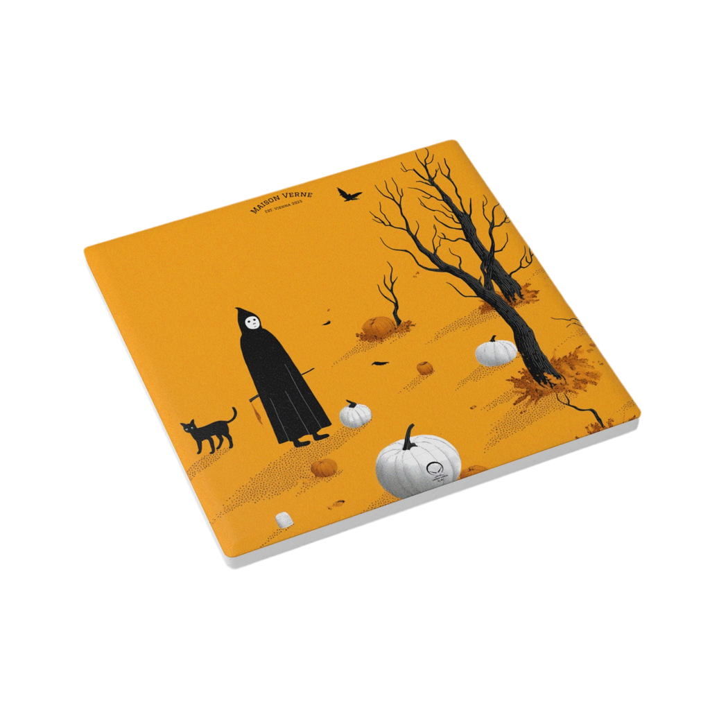HALLOWEEN LIMITED EDITION Ceramic Coaster "Silent Harvest" - 🎃👻 Wicked Elegance No. 11 👻🎃