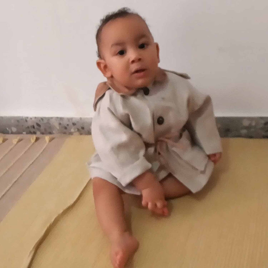 Beige Baby Jacket with Hood