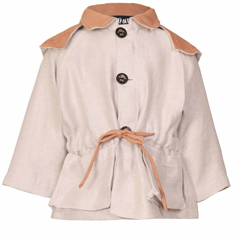 Beige Baby Jacket with Hood