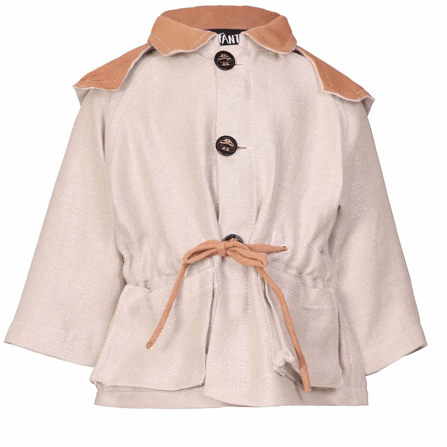 Beige Baby Jacket with Hood