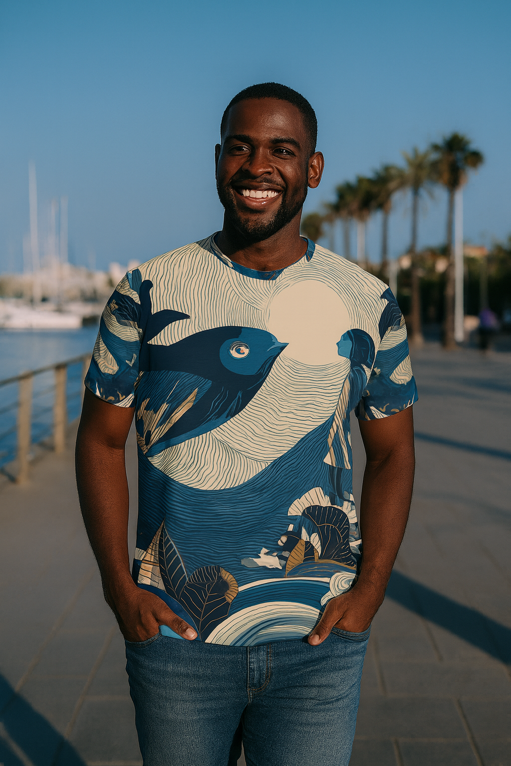 Men's Shirt "Where the Ocean Speaks", Opal Depths No. 40