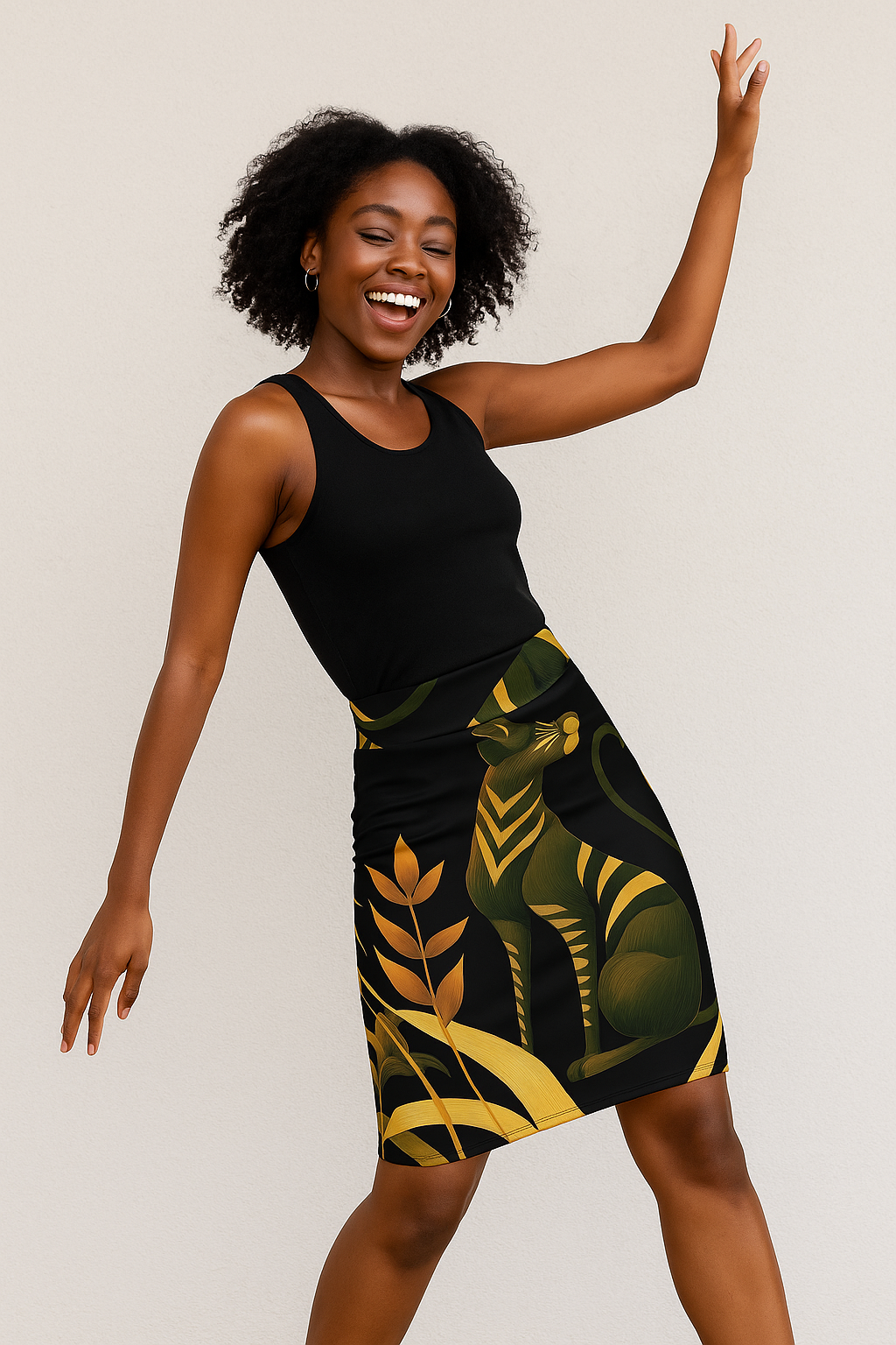Pencil skirt "Ember in the Leaves" - Wilderness Whisper No. 50