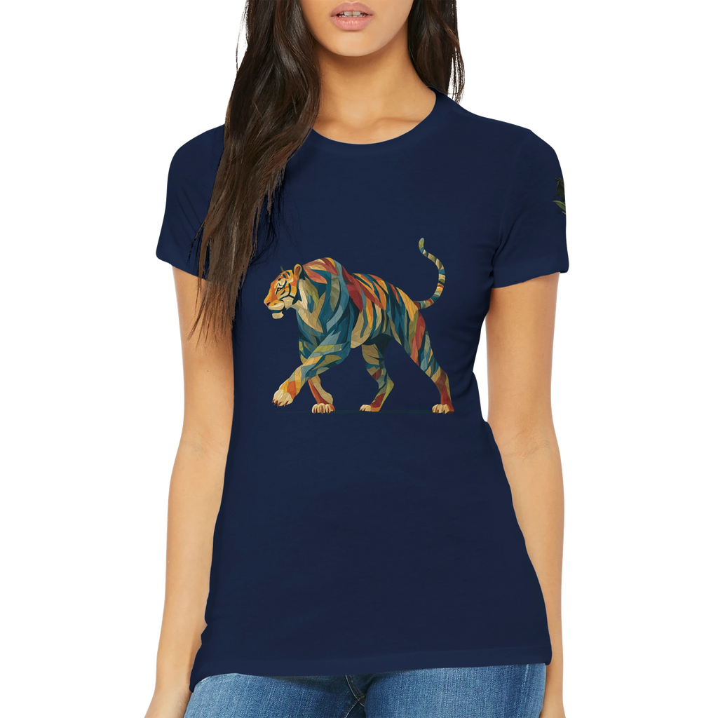 Premium women's T-shirt "Leafstrider" - Wilderness Whisper No. 03