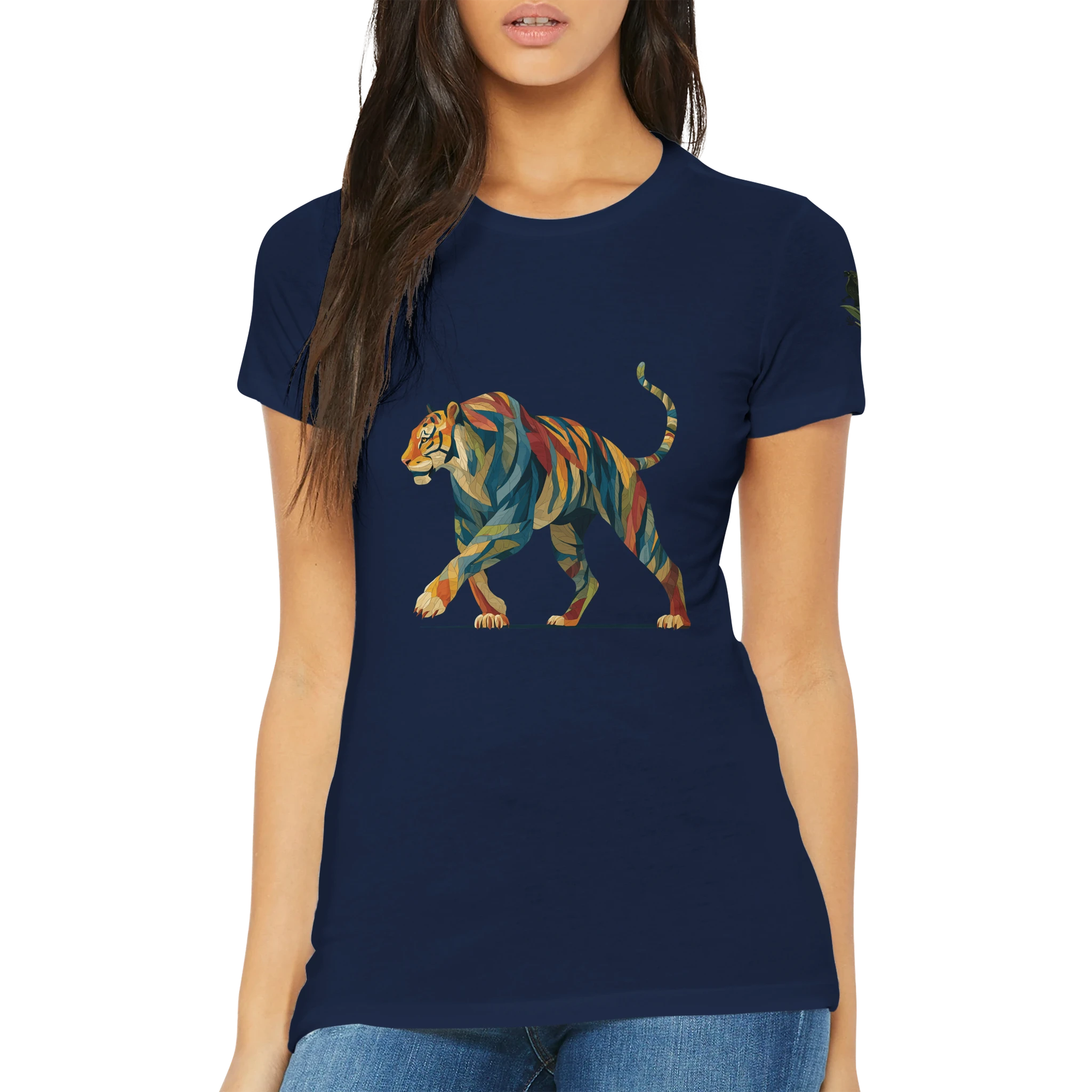 Premium women's T-shirt "Leafstrider" - Wilderness Whisper No. 03