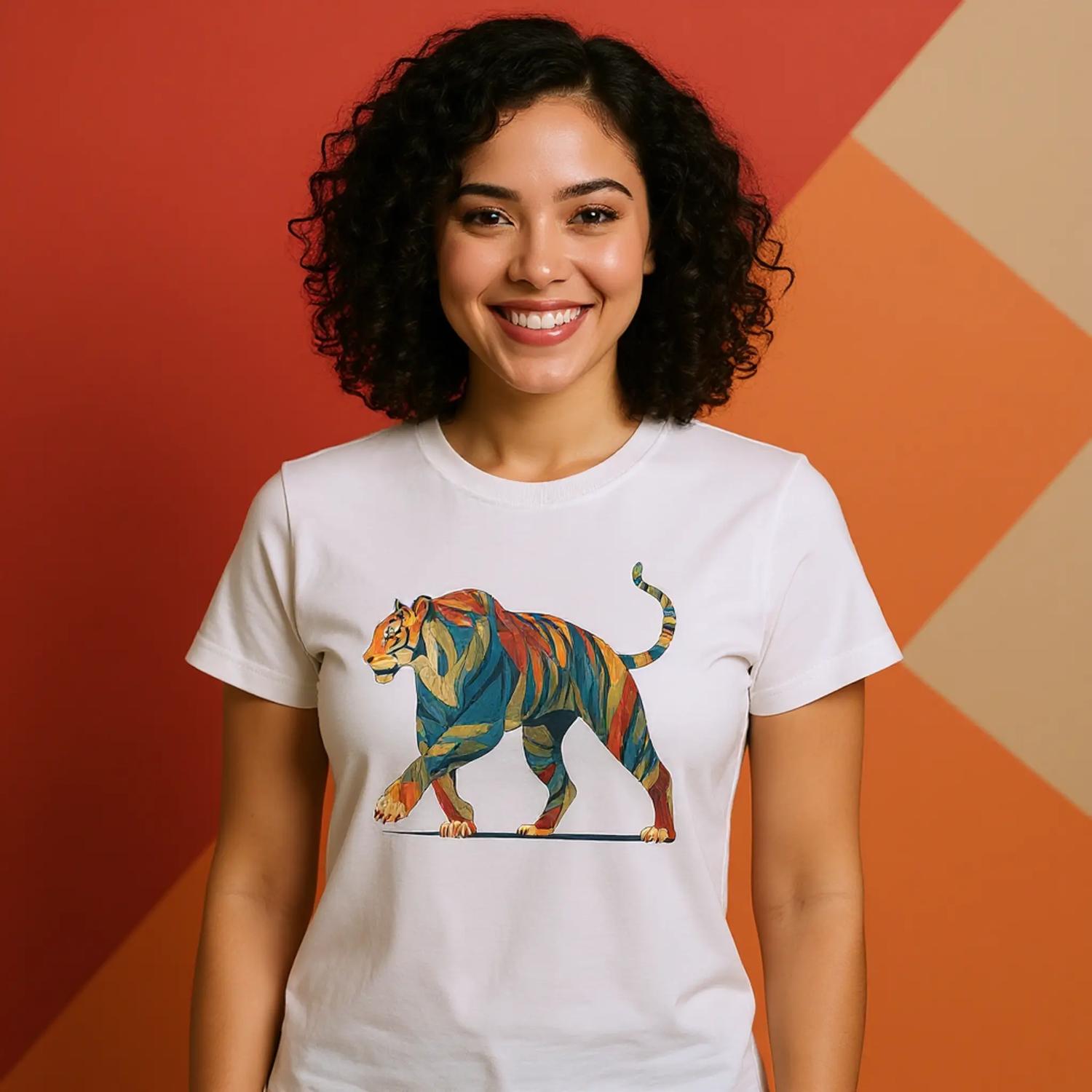 Premium women's T-shirt "Leafstrider" - Wilderness Whisper No. 03