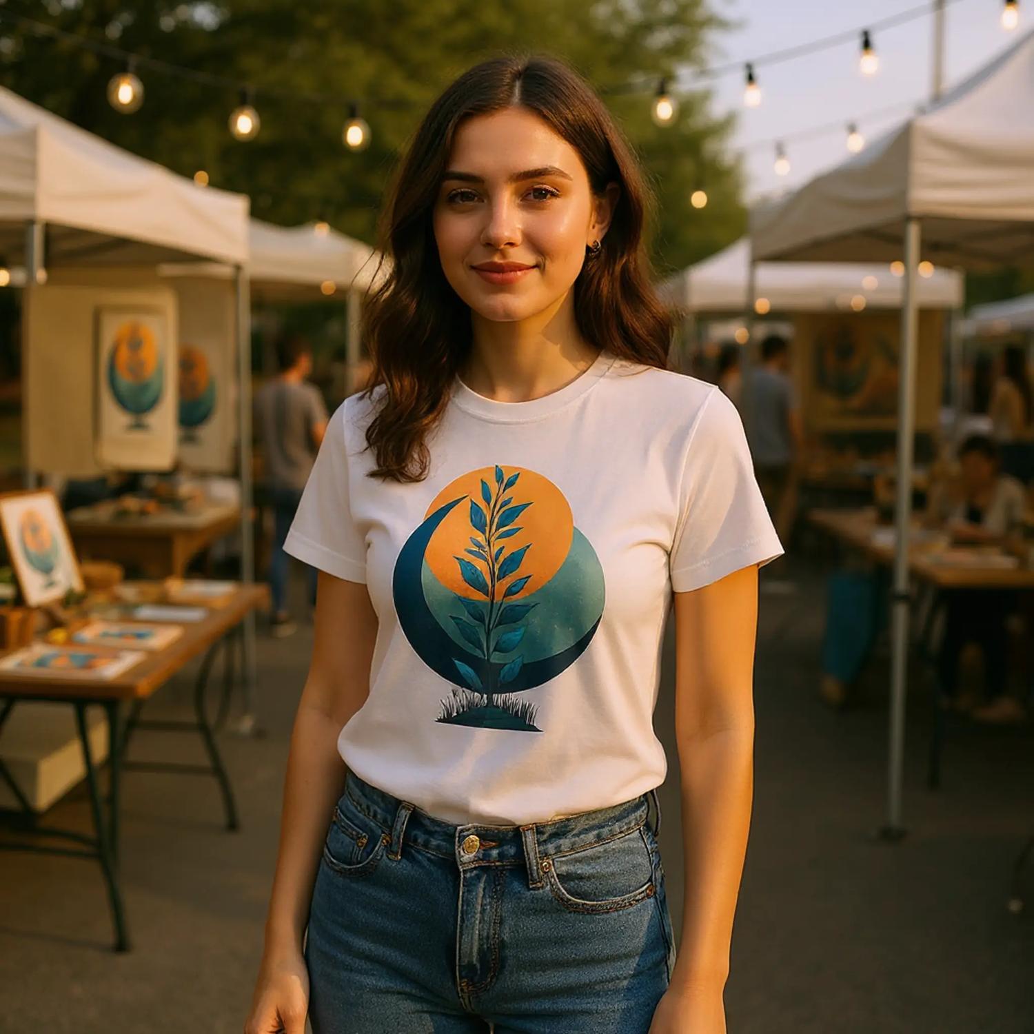 Damen T-shirt "Solar Root" - Cosmic Botanicals No. 24 (EU)