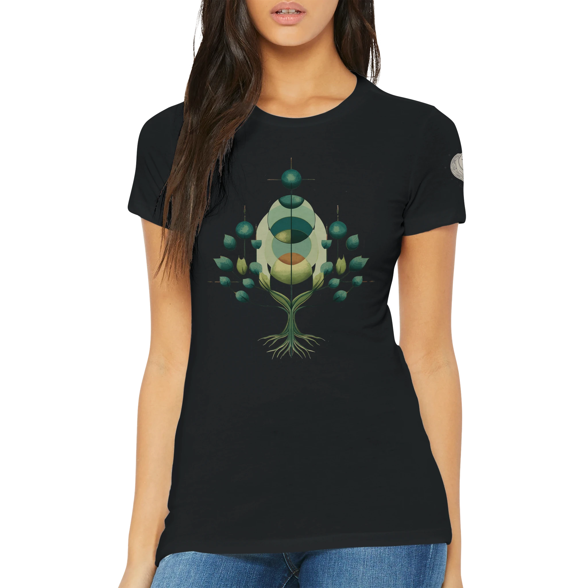 Damen T-shirt "Verdant Pulse" - Cosmic Botanicals No. 46 (EU)
