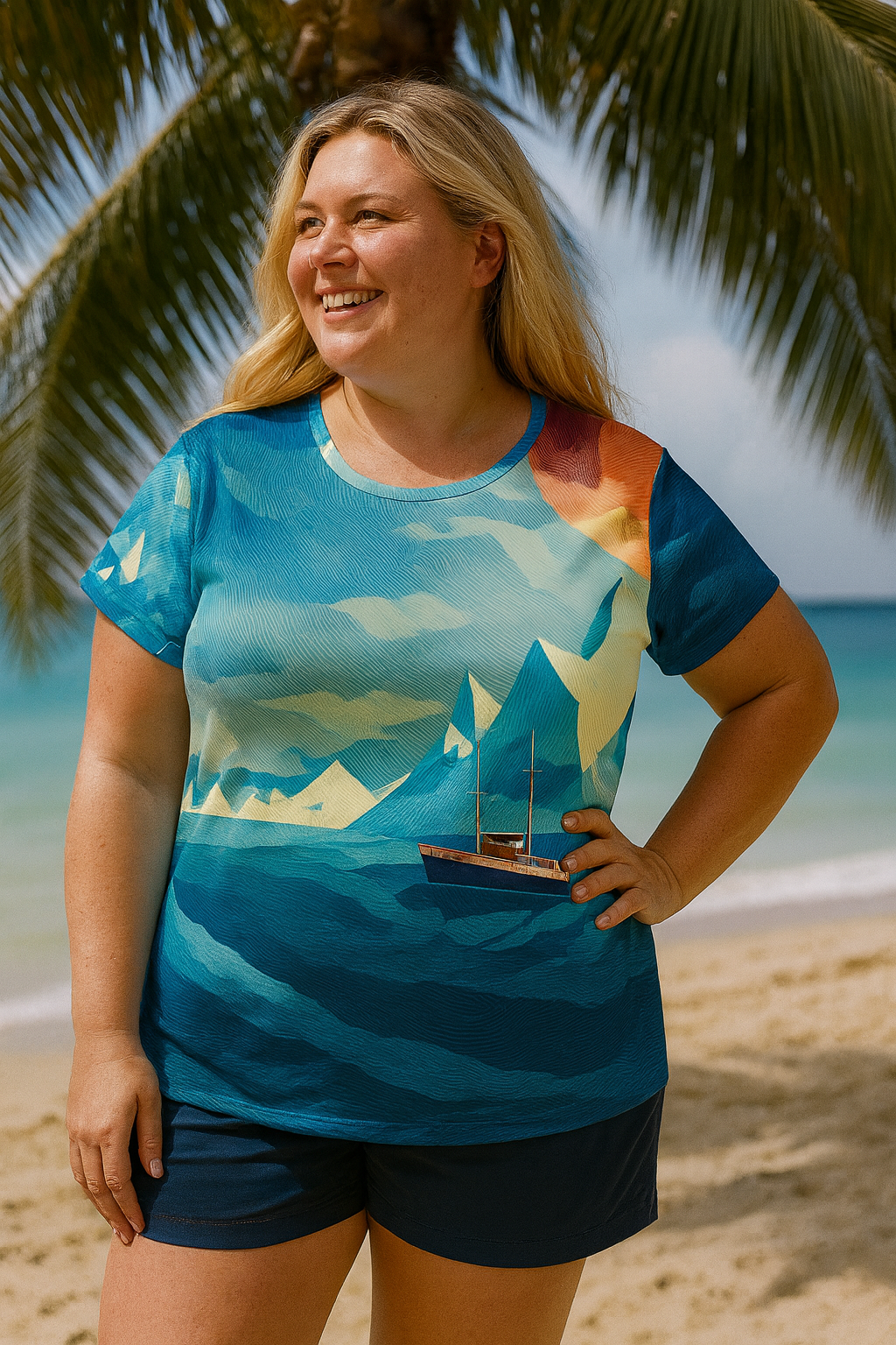 Plus Size Damen T-shirt "Northern Passage" - Below & Beyond No. 12