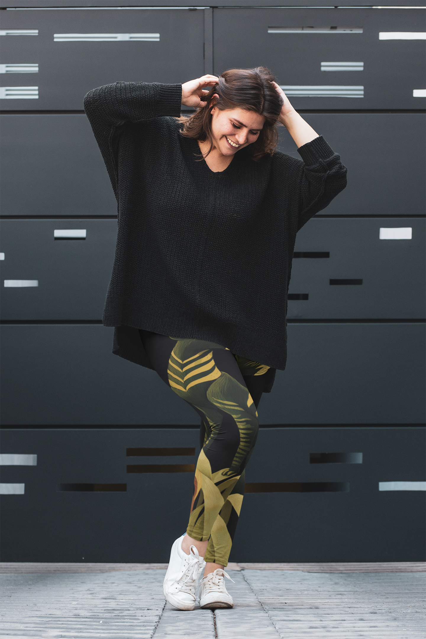 Plus Size Leggings "Ember in the Leaves" - Wilderness Whisper No. 50