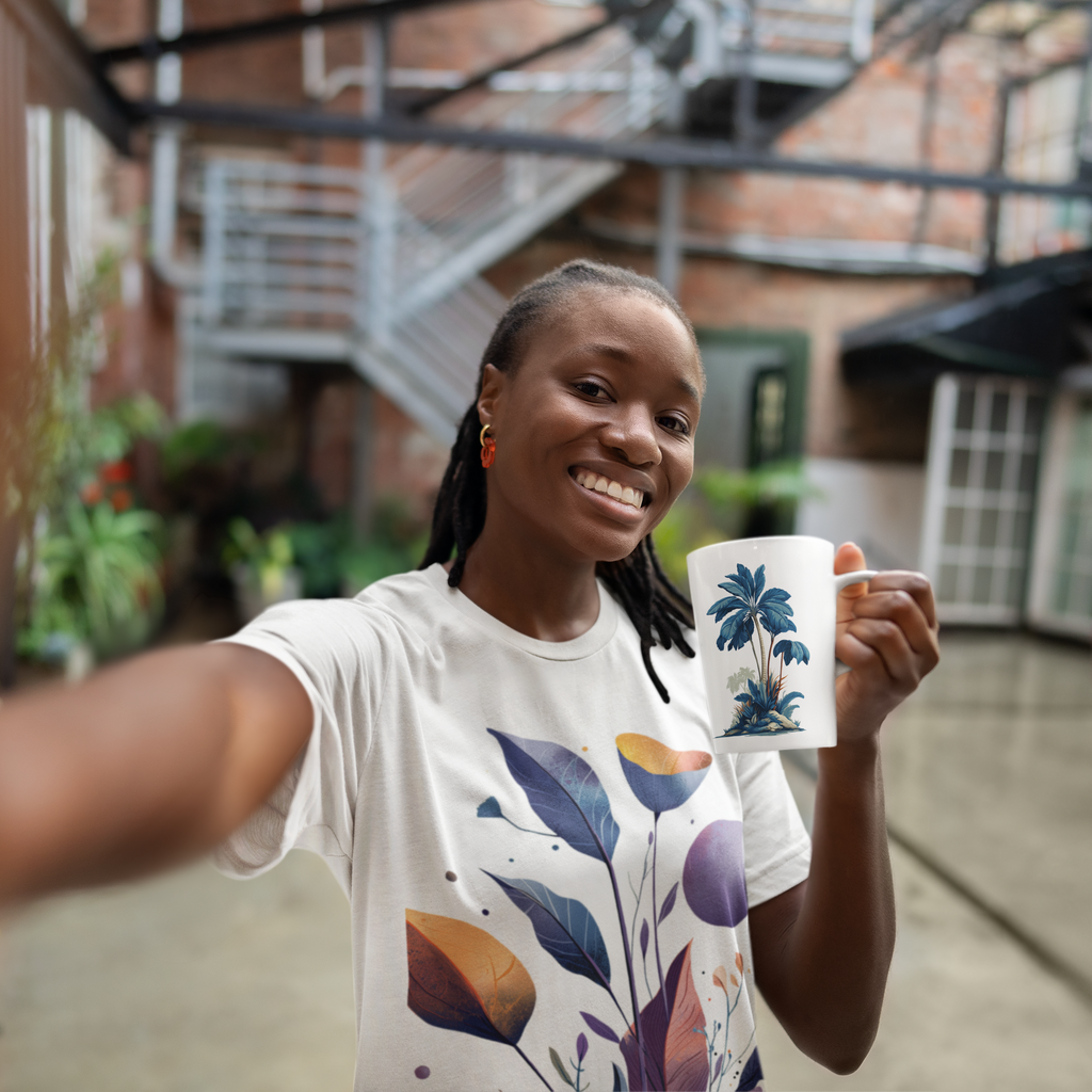 Women's T-shirt "Celestial Bloom" - Cosmic Botanicals No. 30 (white)