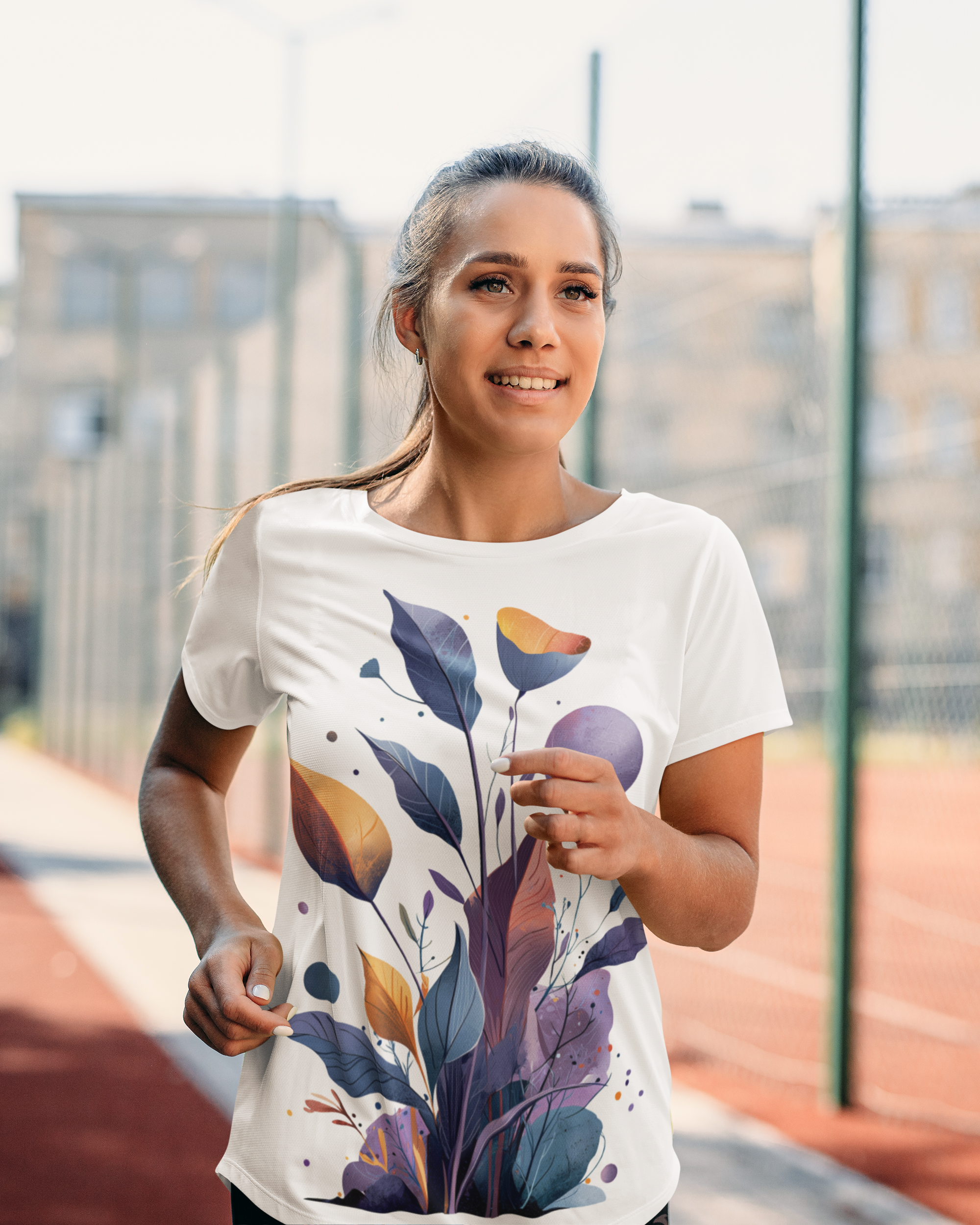 Damen T-shirt "Celestial Bloom" - Cosmic Botanicals No. 30 (weiß)